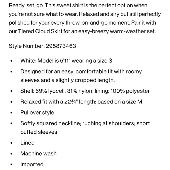 Club Monaco Tiered Cloud Shirt - Picture 5 of 8